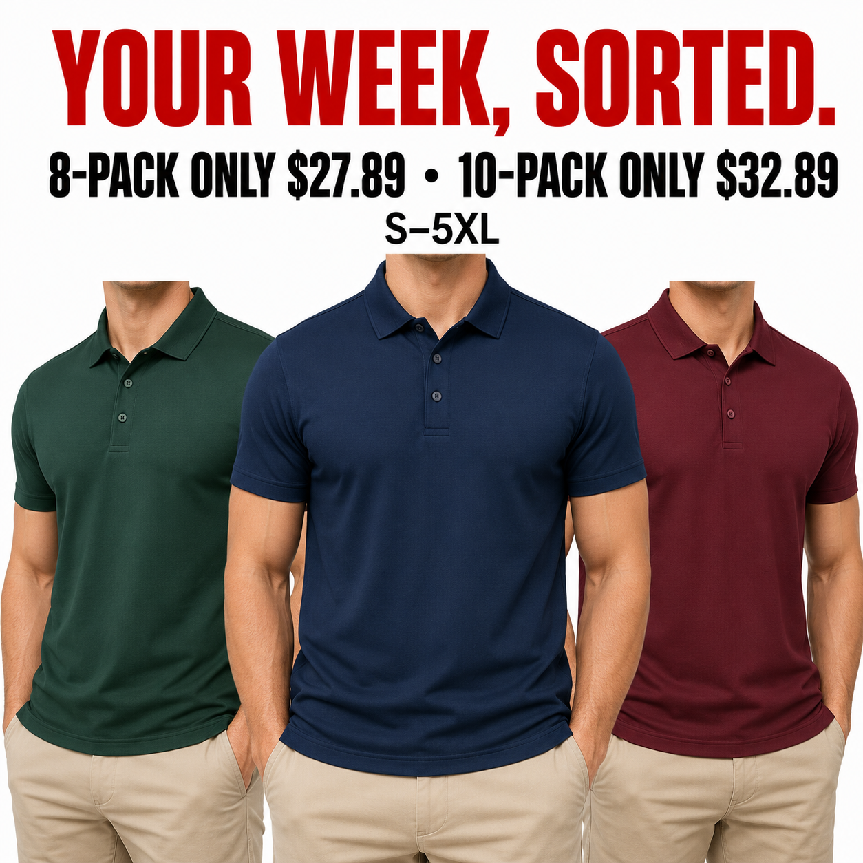 Classic polo multipack cover — 8-PACK ONLY $27.89 and 10-PACK ONLY $32.89