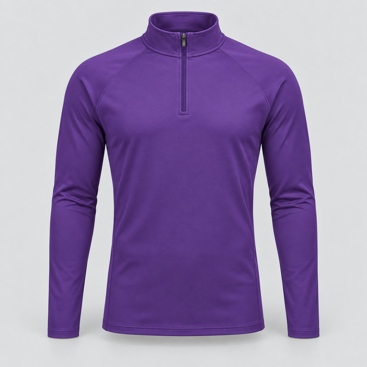 Single Purple quick-dry breathable mock-neck quarter-zip top