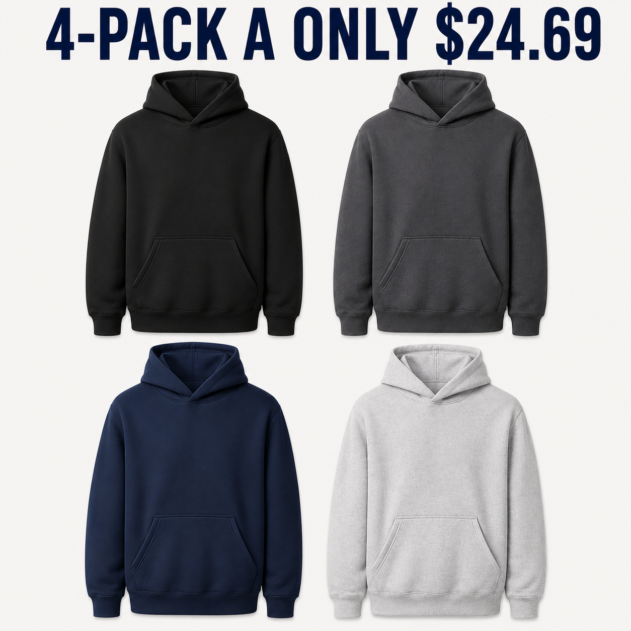 4-Pack A hoodie set Only $24.69