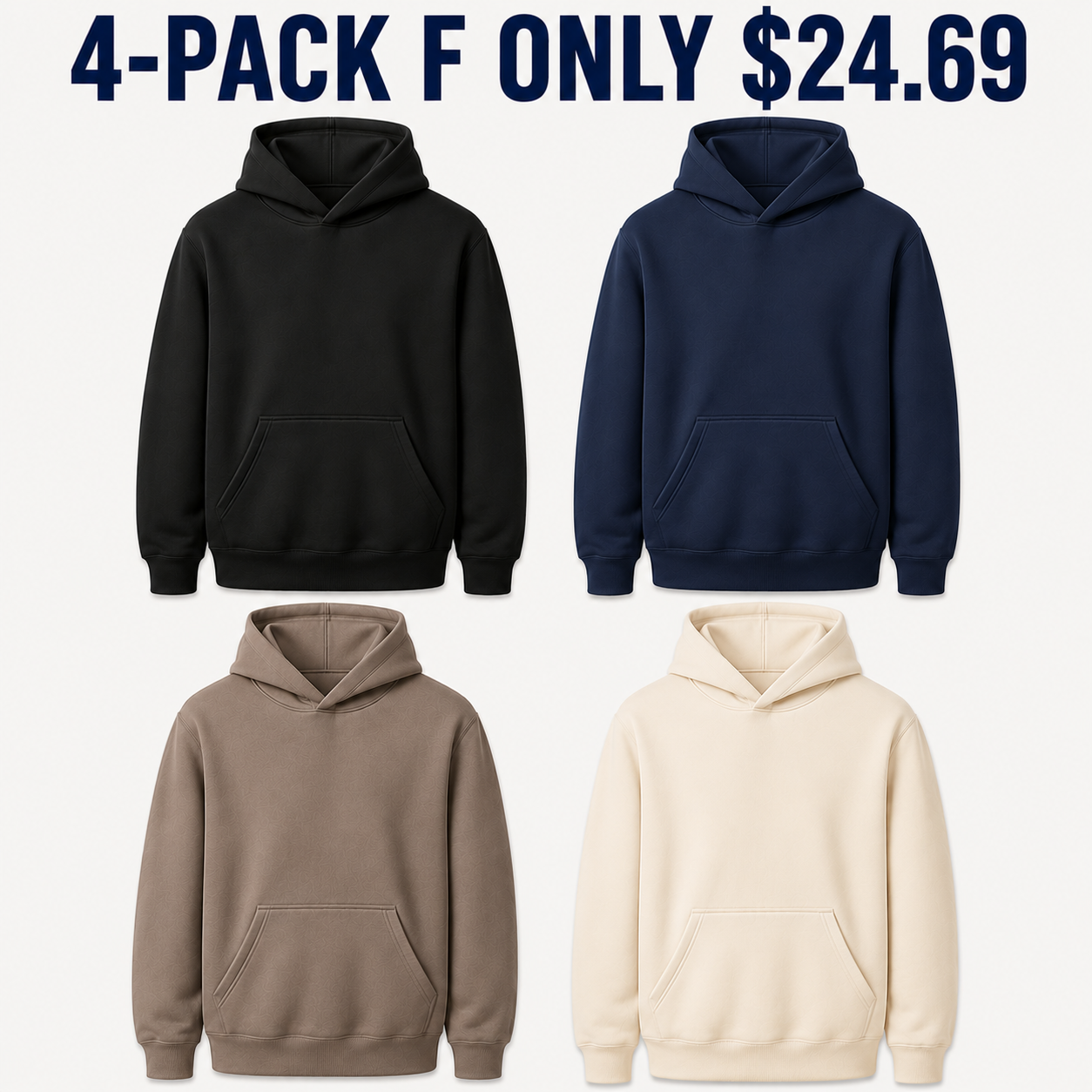 4-Pack F hoodie set Only $24.69