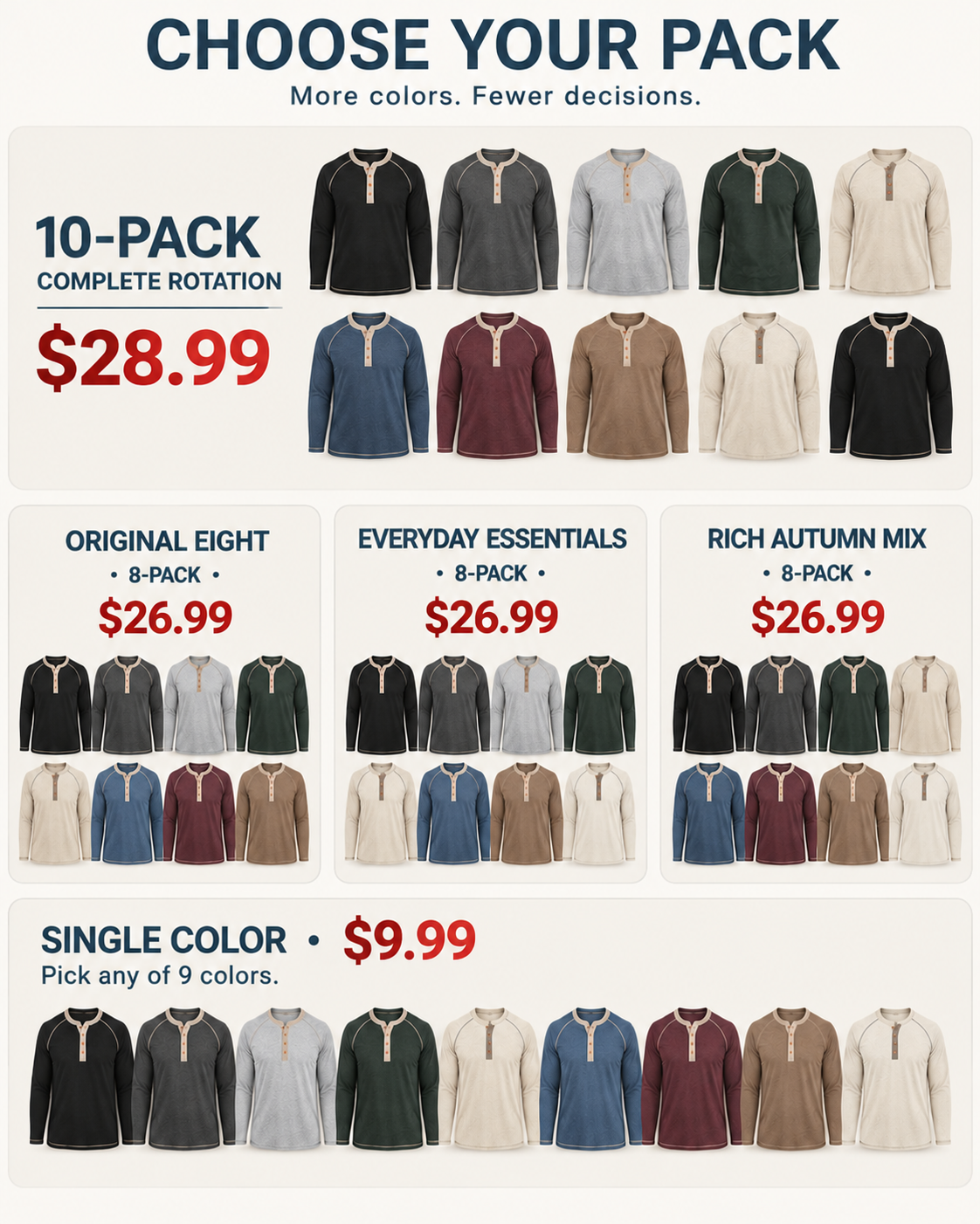 Choose your Pack guide