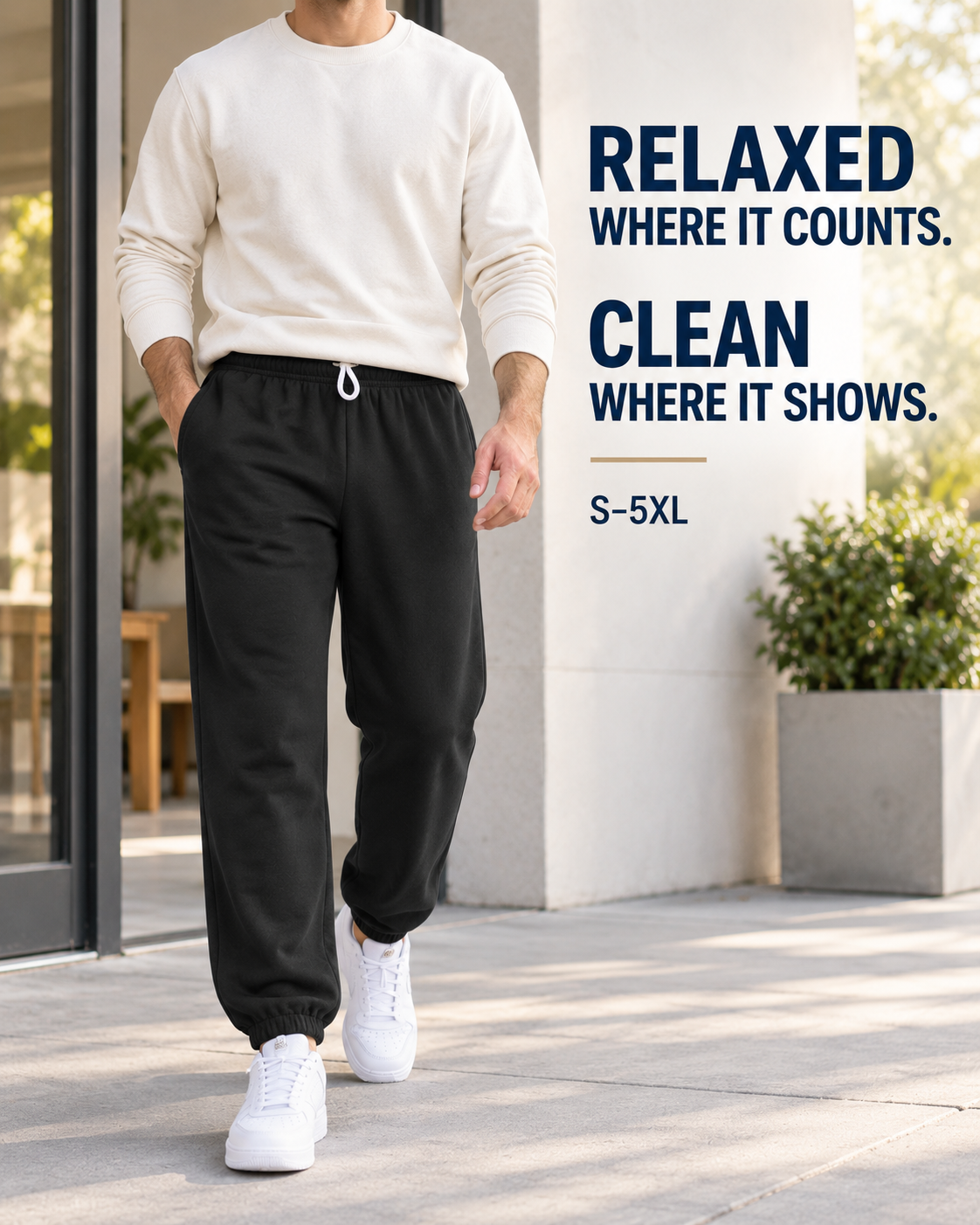 Relaxed where it counts and clean where it shows fit overview