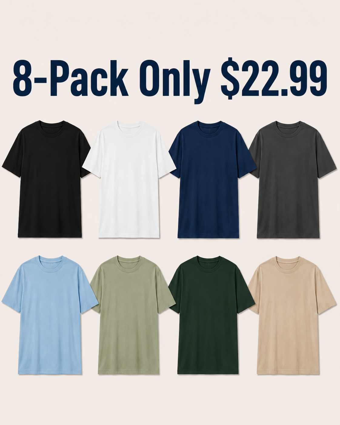 8-Pack Everyday Neutrals, eight colors, only $22.99