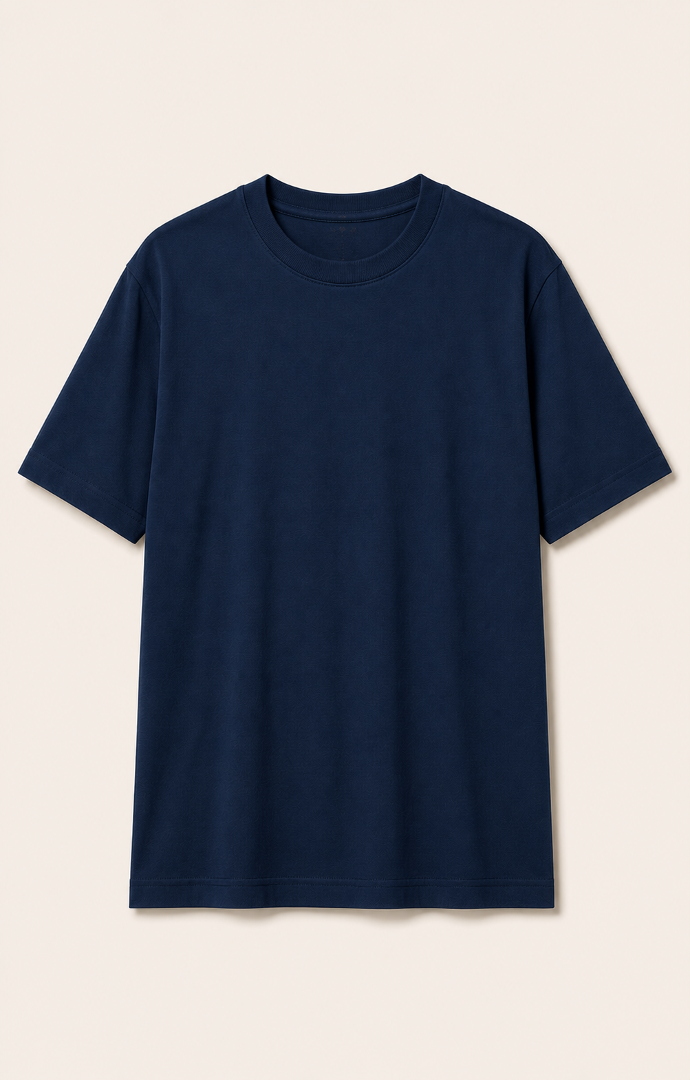 Men's navy loose-fit crew-neck T-shirt