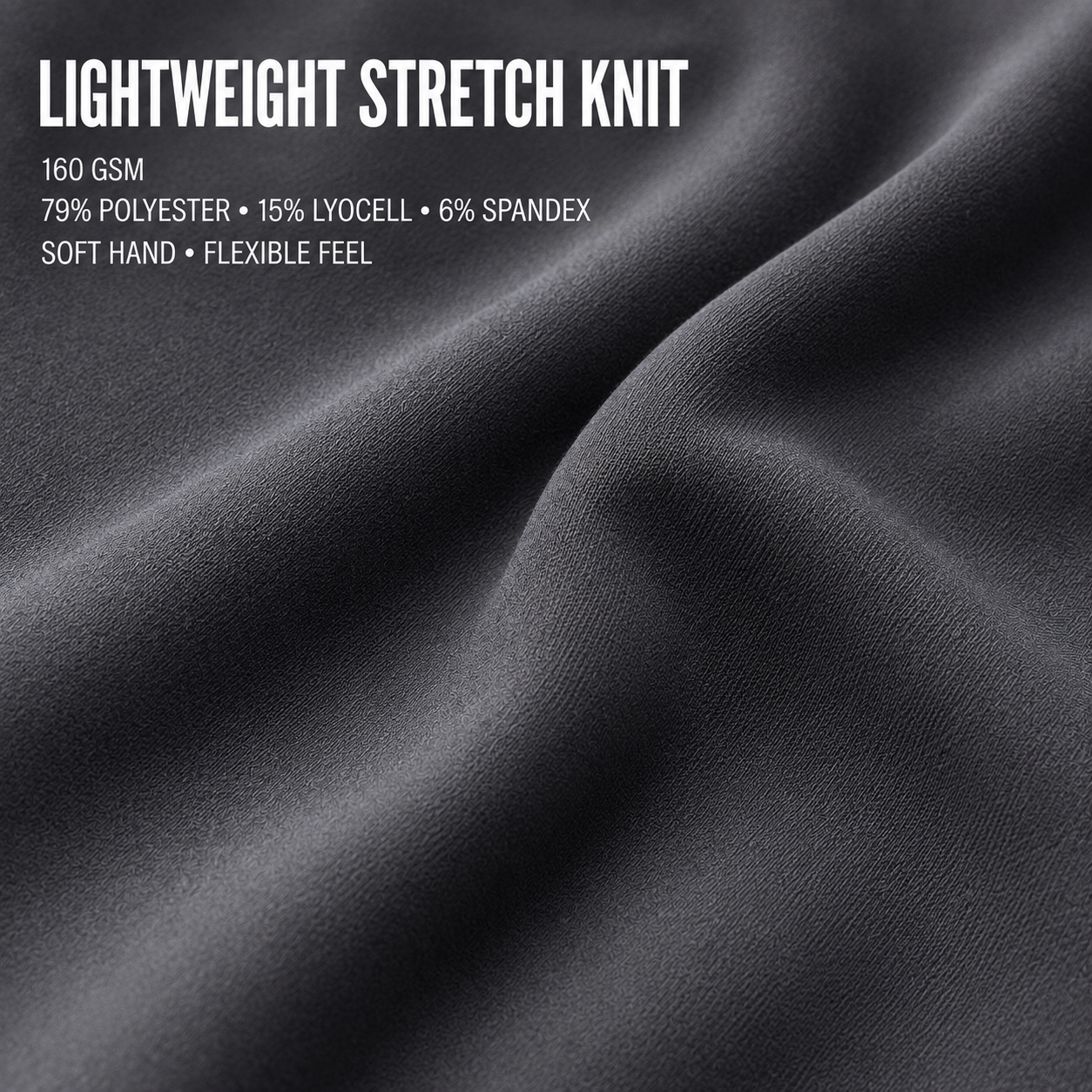 Lightweight stretch fabric surface close-up