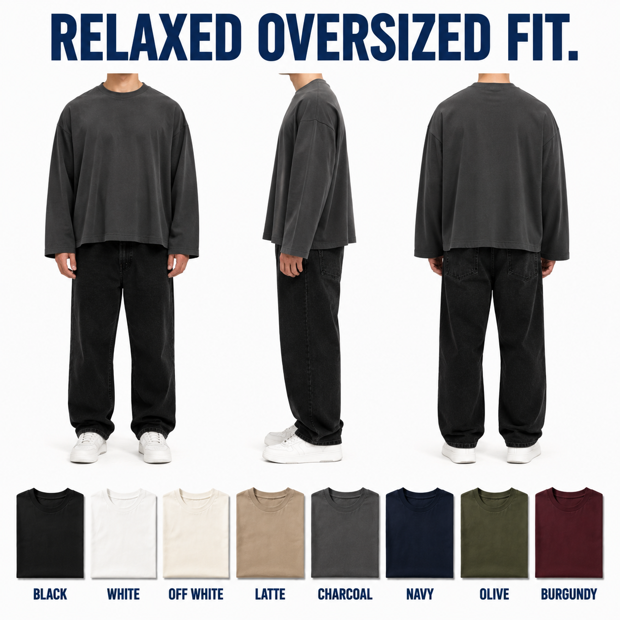 Relaxed oversized fit and eight-color confirmation