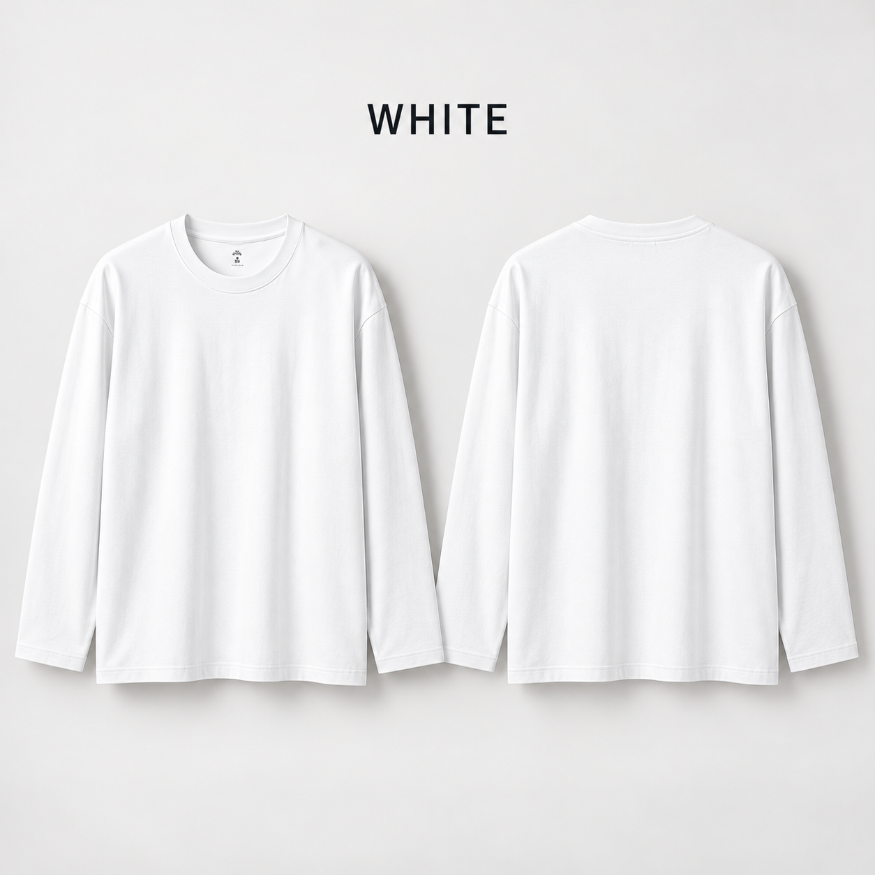 Single White unisex cotton long sleeve T-shirt
