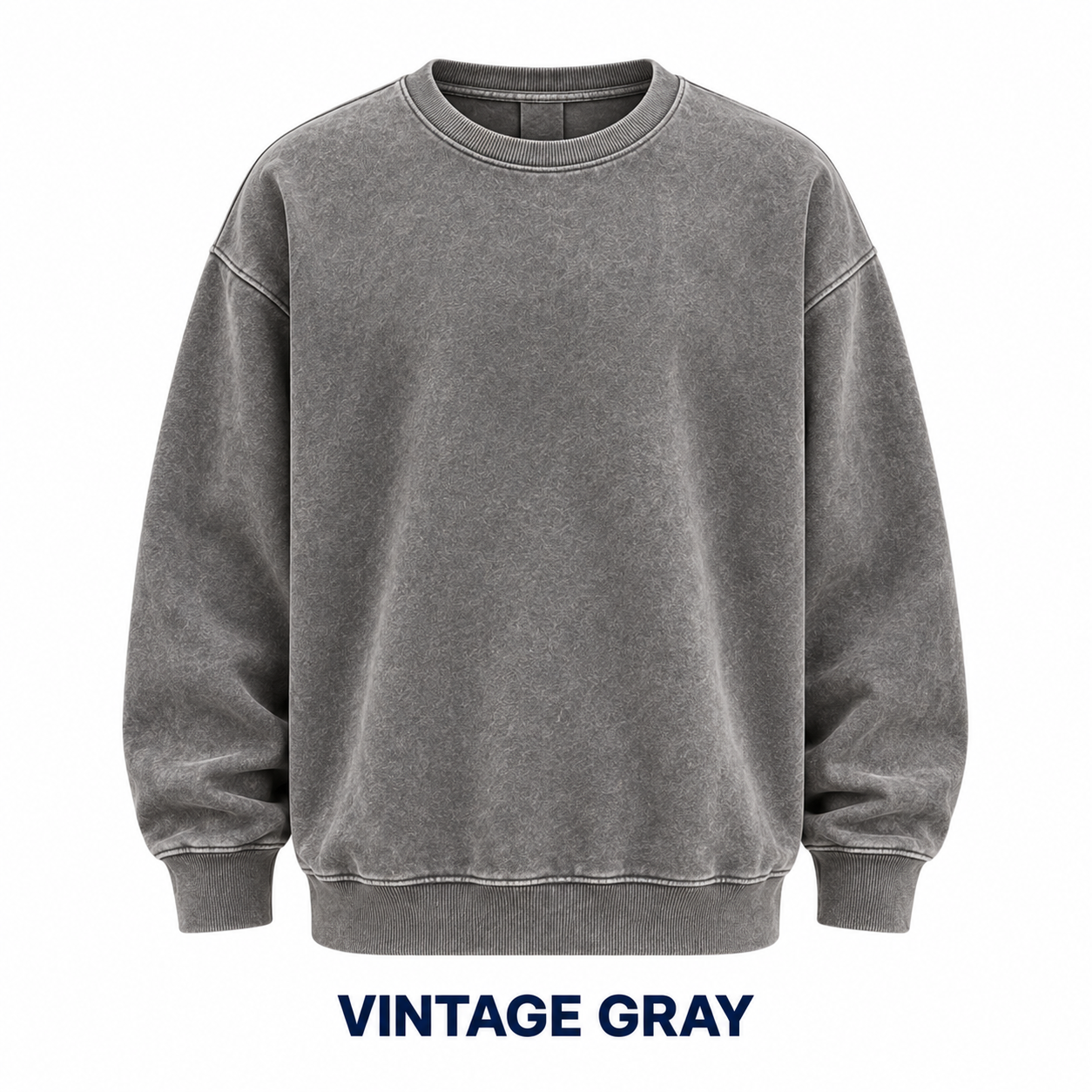 Vintage Gray vintage wash crewneck sweatshirt front view