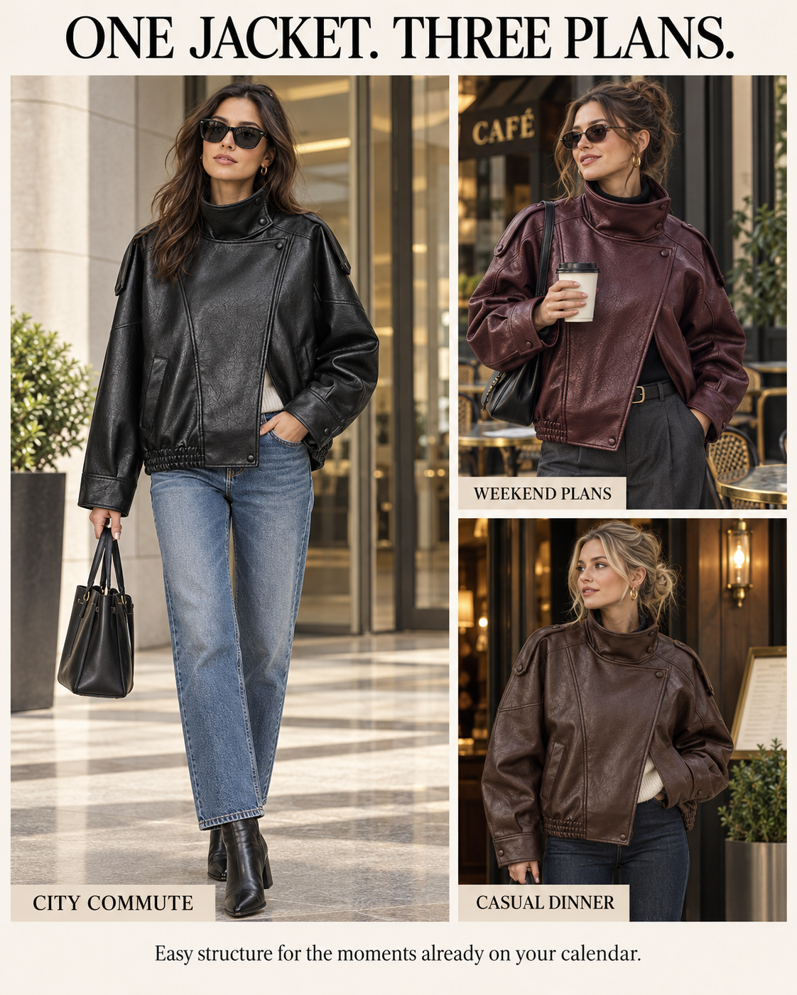 Three realistic styling scenarios