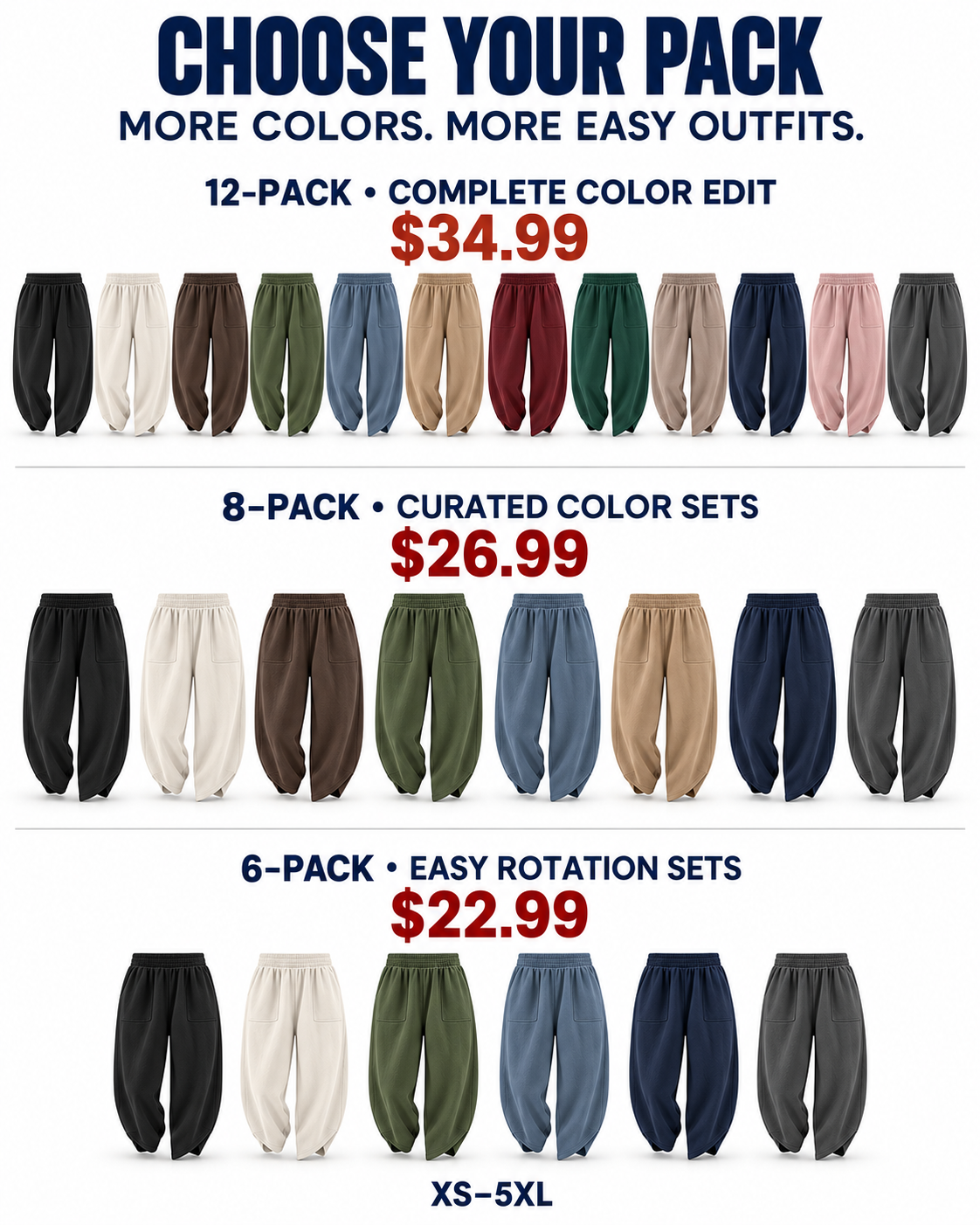 Choose your pack