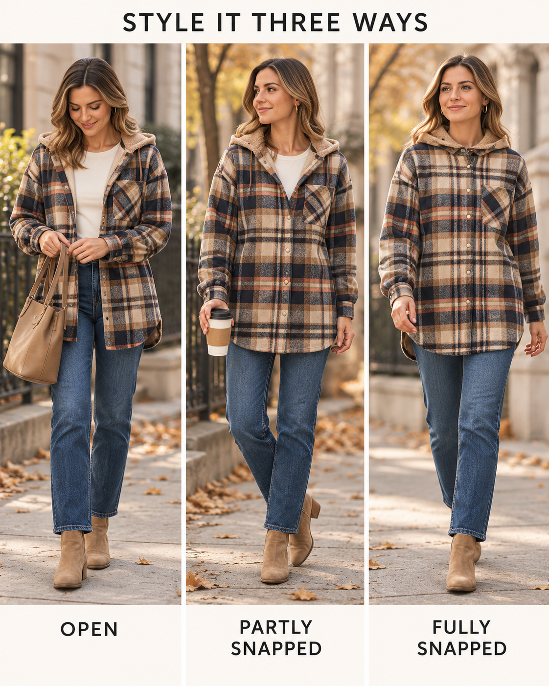 Three styling options