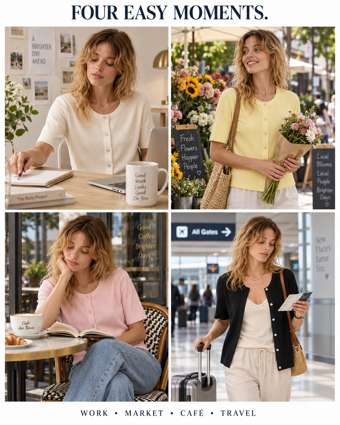 Four distinct everyday lifestyle moments