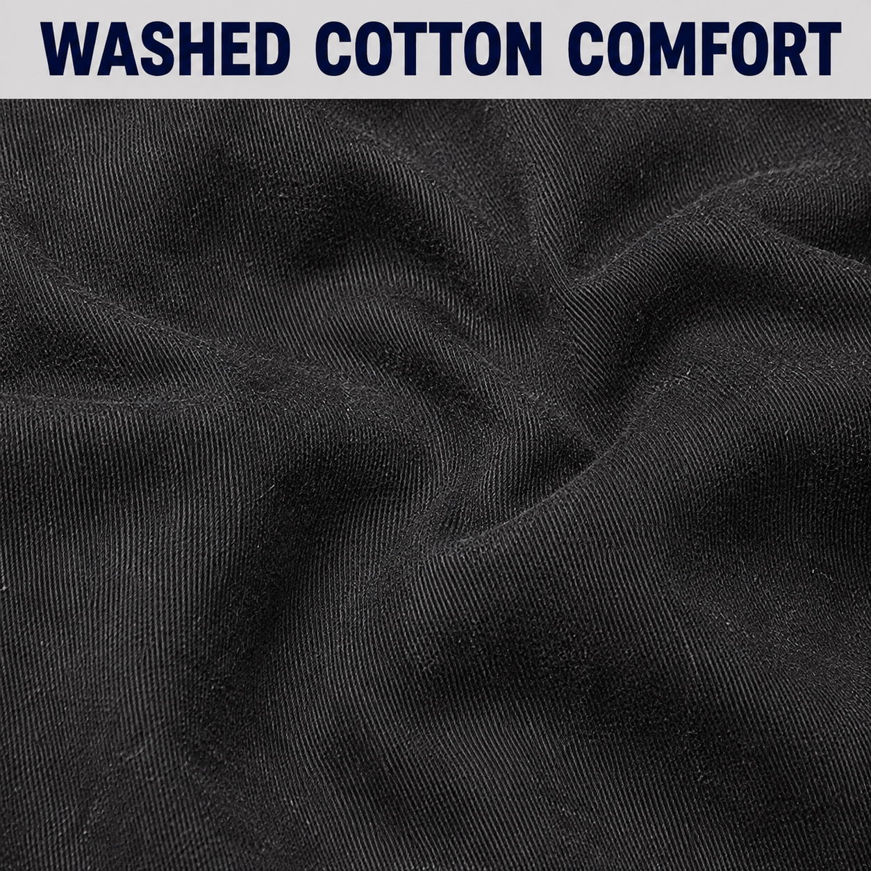 Washed cotton fabric texture close-up