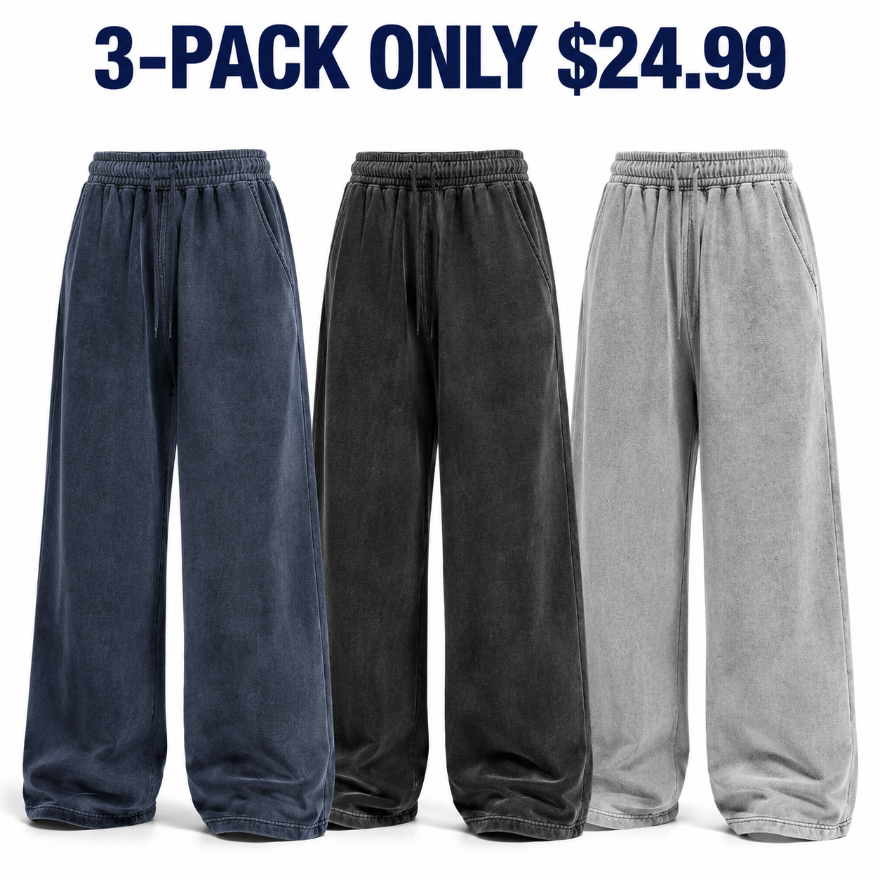 3-Pack Core Neutrals extreme-baggy fleece sweatpants, Only $24.99