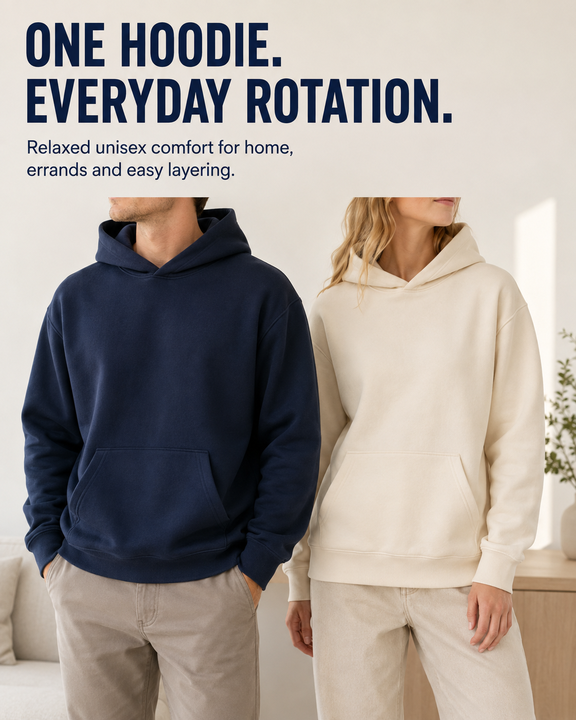 Unisex hoodie fit and everyday value