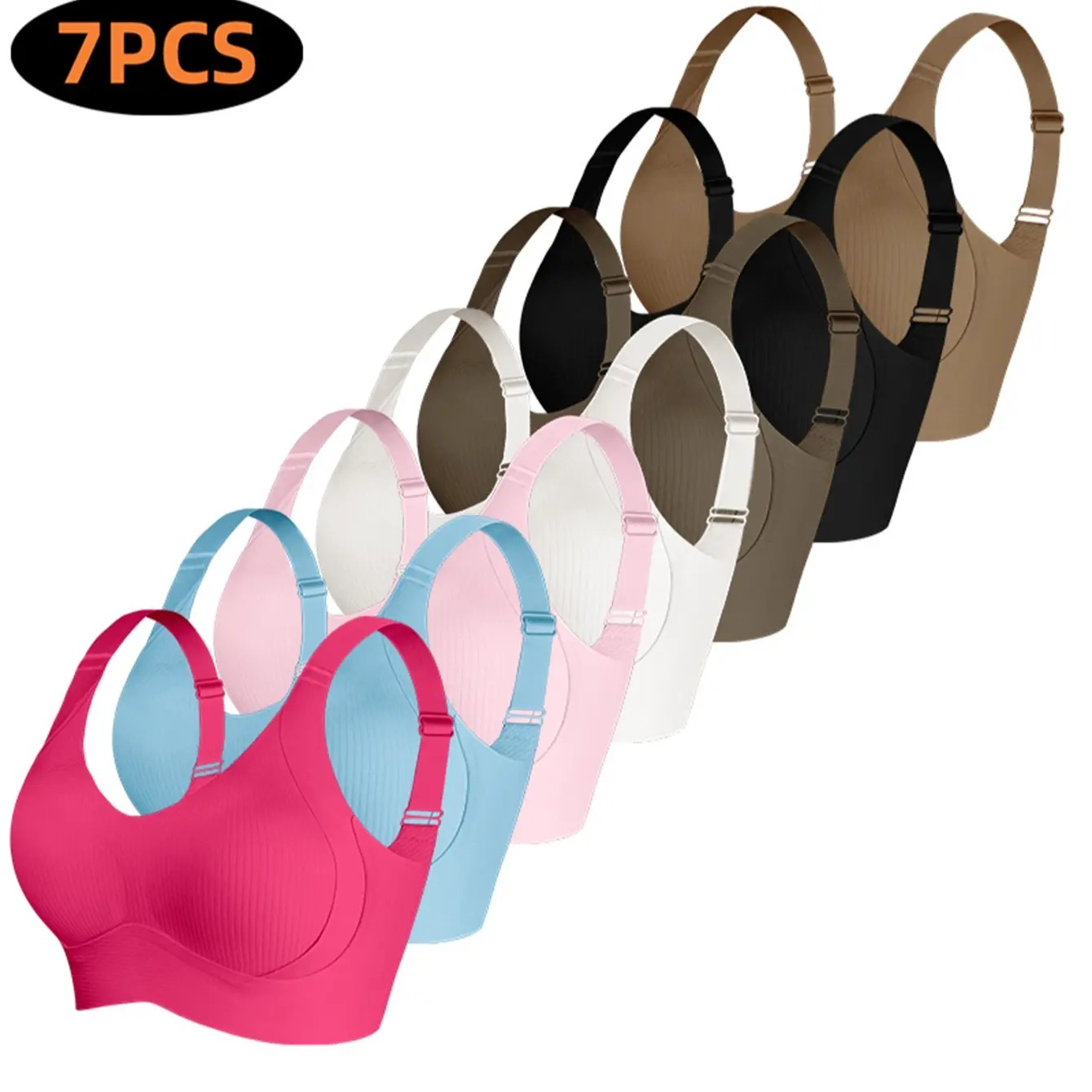 🔥🔥LAST DAY SALE 70% OFF💕Women's Solid Wireless Bra, ComfortableBreathable Push Up Bra