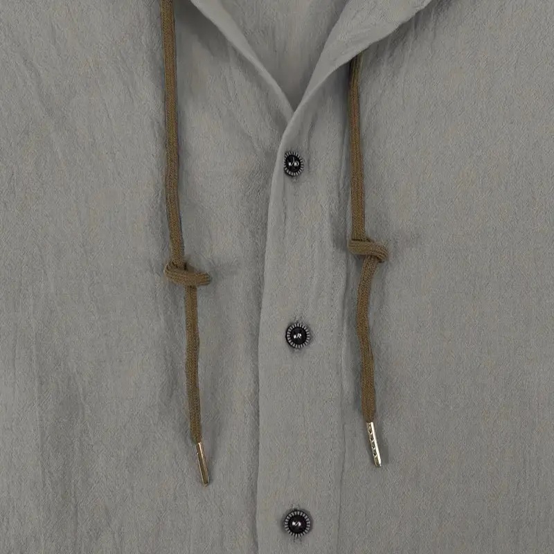 Men's Trendy Linen Hooded Two-Piece Set