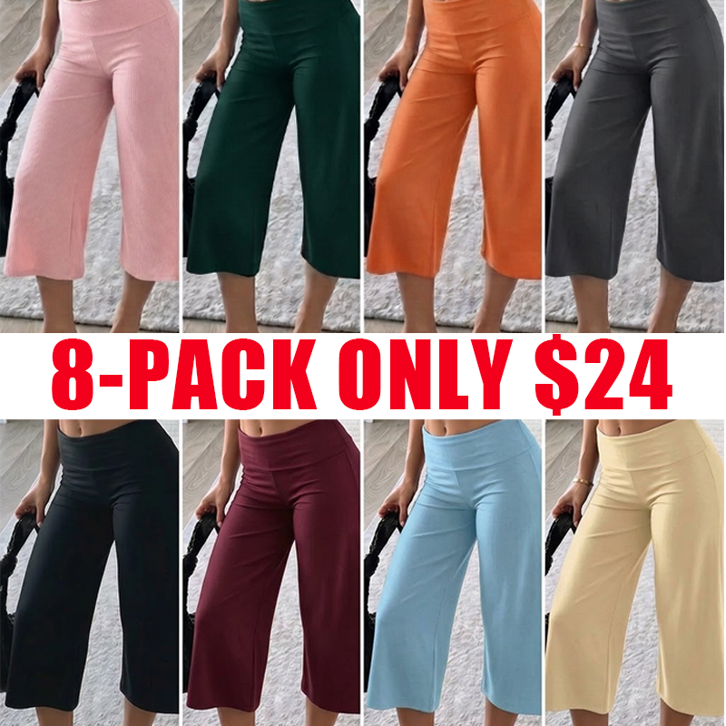 🔥Last Day 70% OFF🔥Soft Stretchy Women's Capri Pants, Basic American Casual Style Bottoms