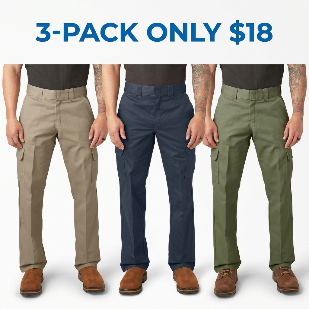 Men's Relaxed Fit Utility Cargo Work Pants