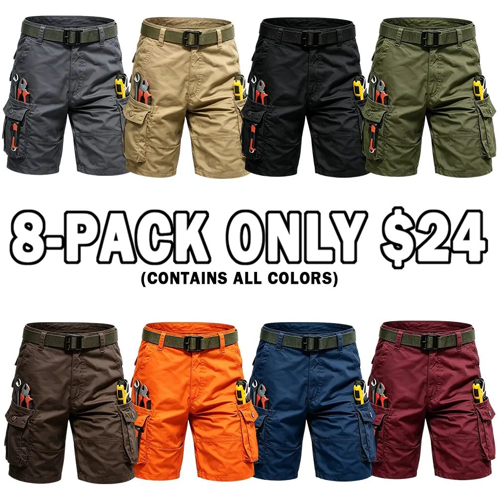 Men's Multi-Pocket Tactical Cargo Shorts