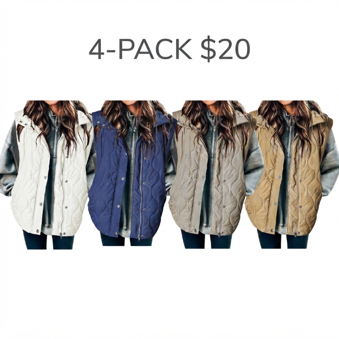 Women's Oversized Quilted Puffer Vest