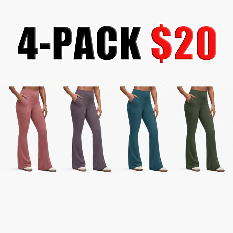 Women's Flared Leg Pants - High-Waisted Bootcut Leggings for Women