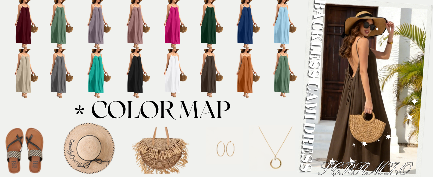 Backless Cami Dresses for Women