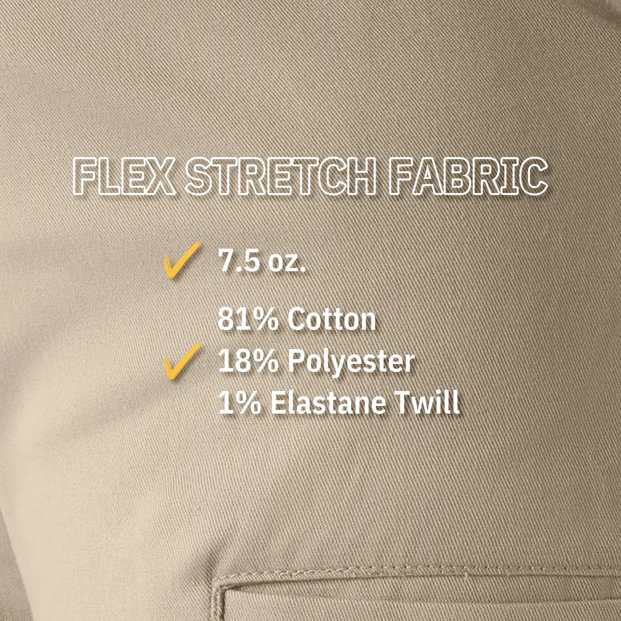 Men's Flex Skinny Fit Double Knee Work Pants – Stretch, Stain-Resistant, Reinforced