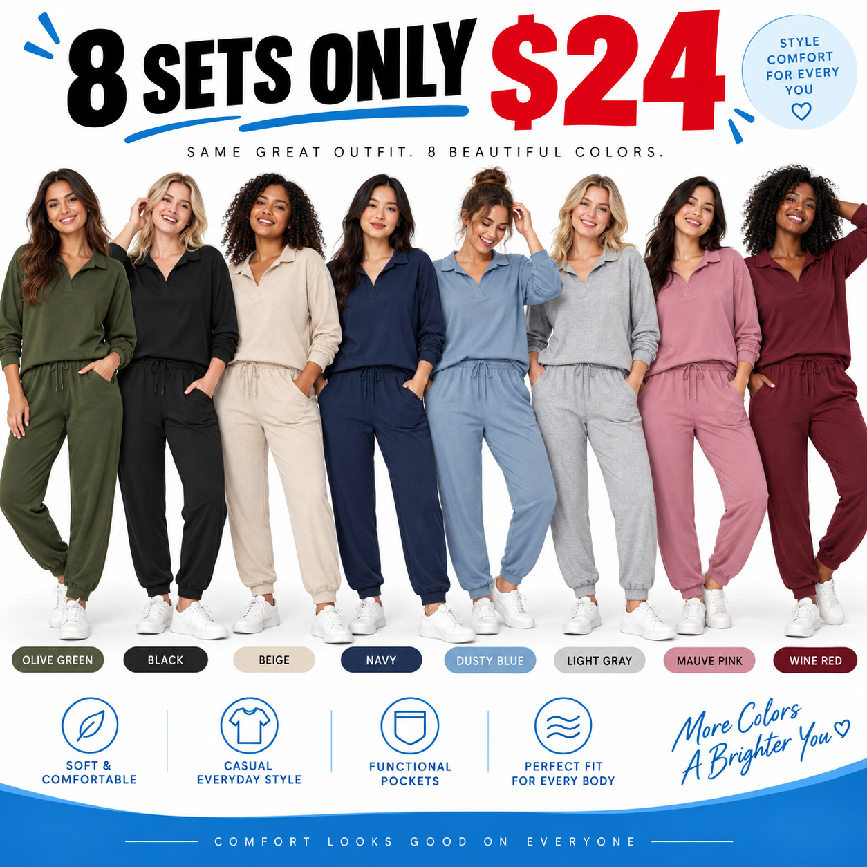 🌍Women's Casual 2-Piece Lounge Set 