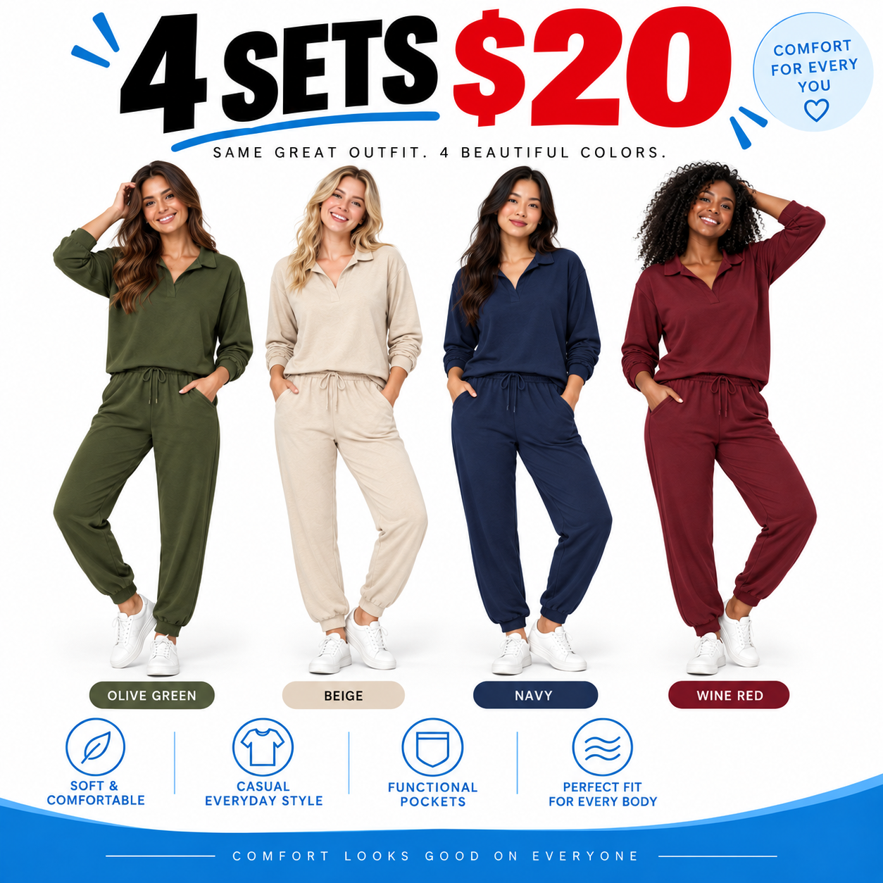 🌍Women's Casual 2-Piece Lounge Set 