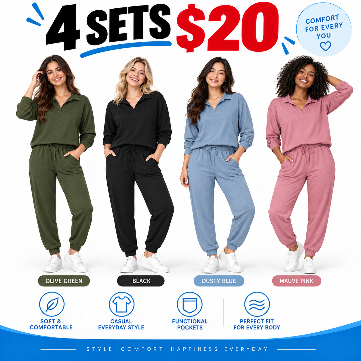 🌍Women's Casual 2-Piece Lounge Set 