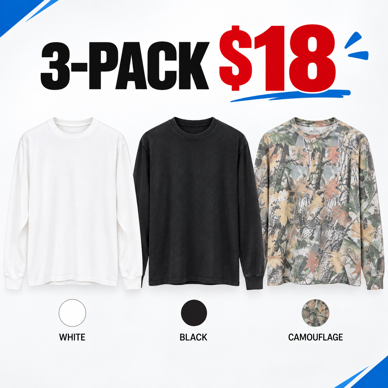 Men's Premium Cropped Long Sleeve Tees – Crew Neck Raw Hem