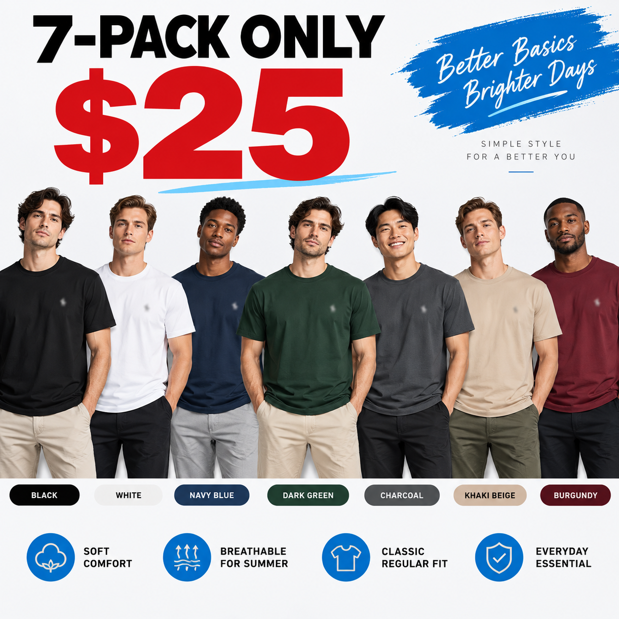 Men’s Basic Crew-Neck T-Shirt