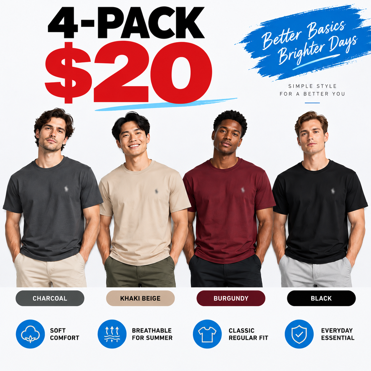 Men’s Basic Crew-Neck T-Shirt