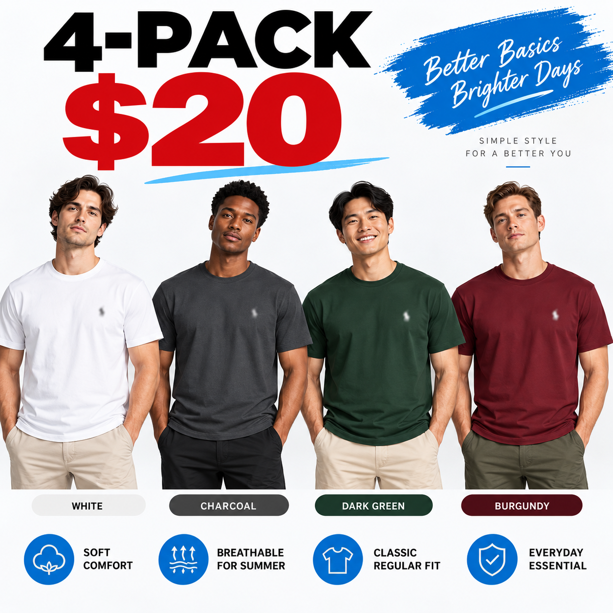Men’s Basic Crew-Neck T-Shirt