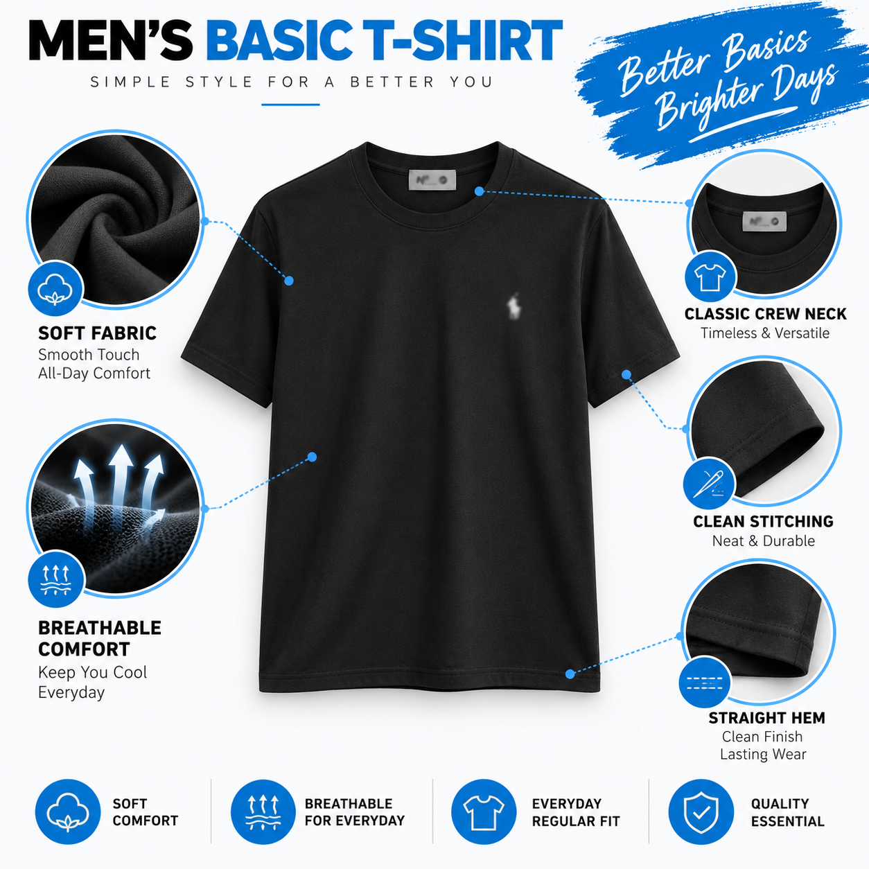 Men’s Basic Crew-Neck T-Shirt