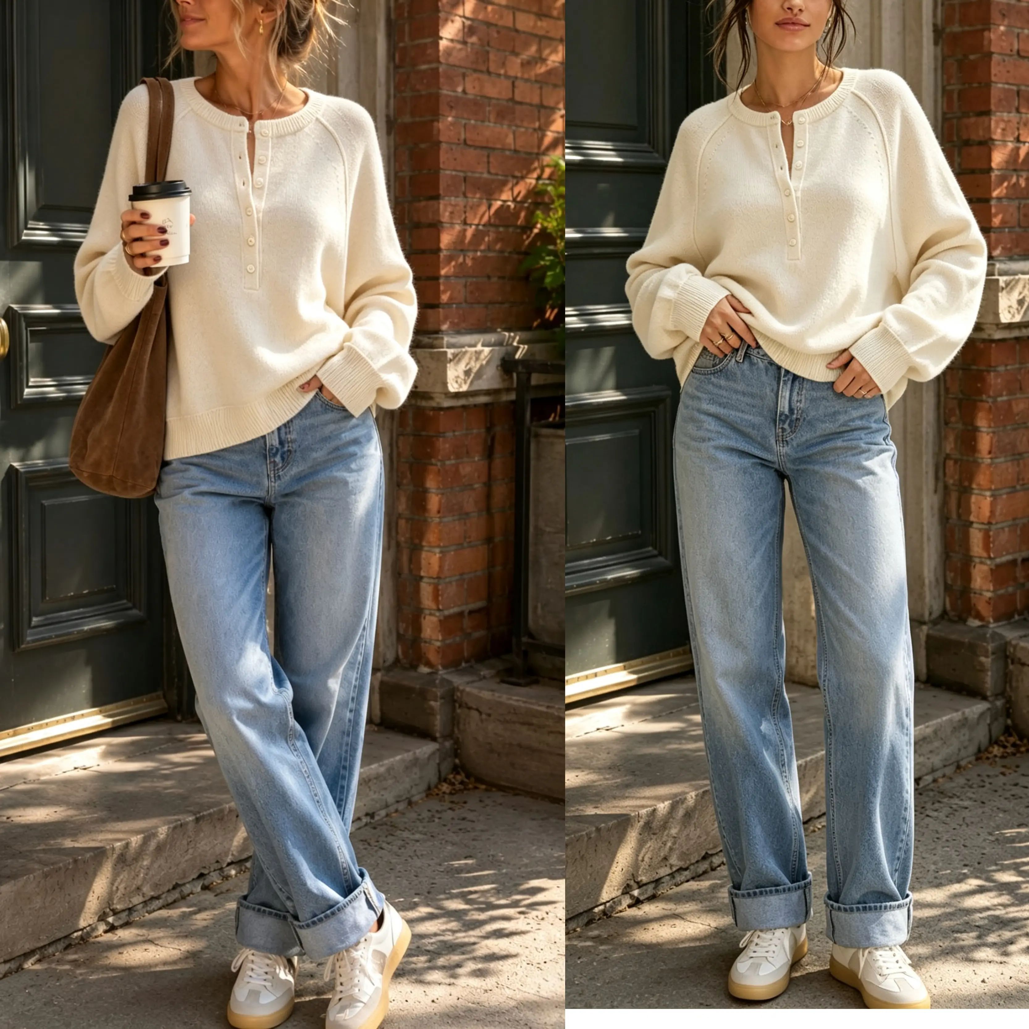 Women's Summer V-Neck Waffle Knit Top