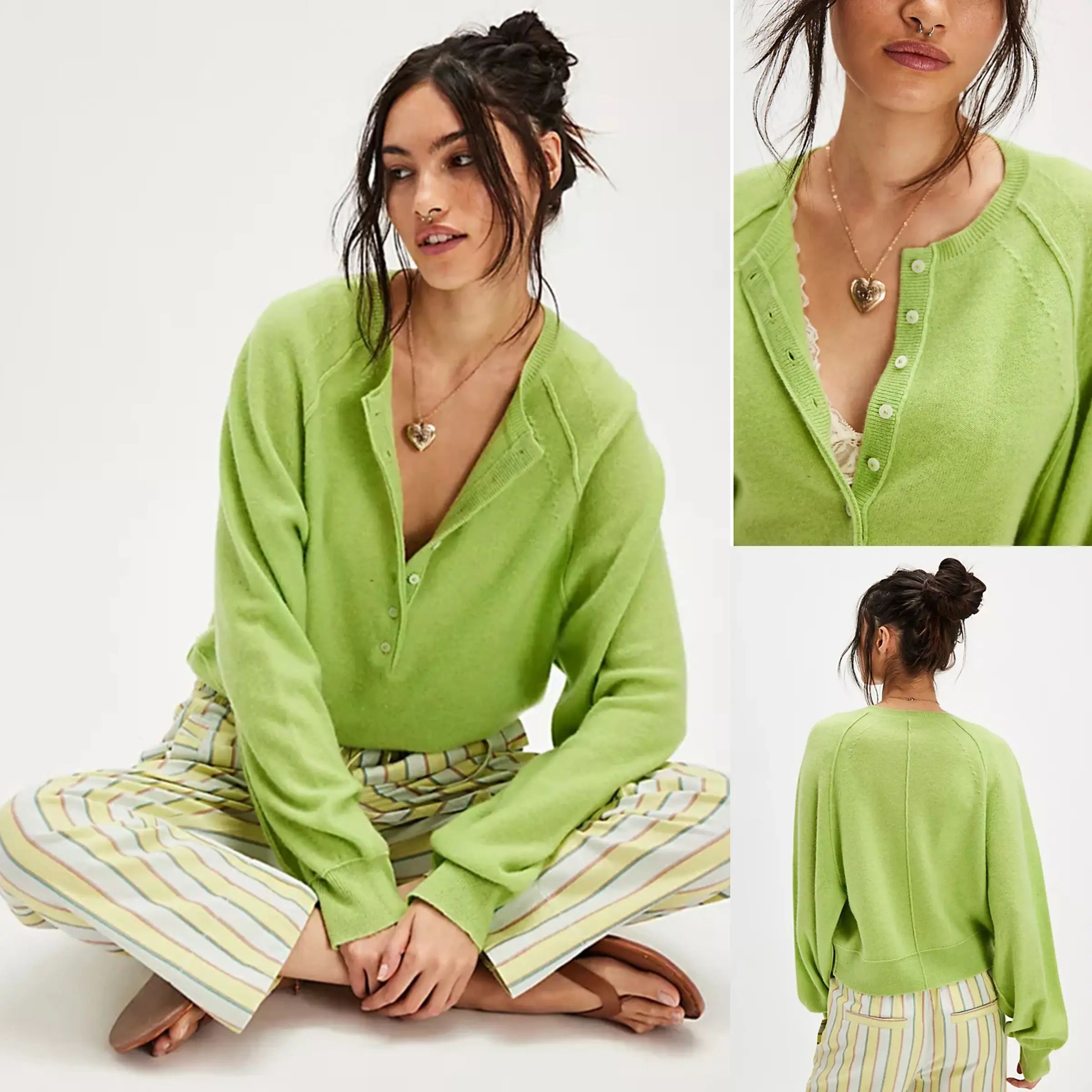 Women's Summer V-Neck Waffle Knit Top