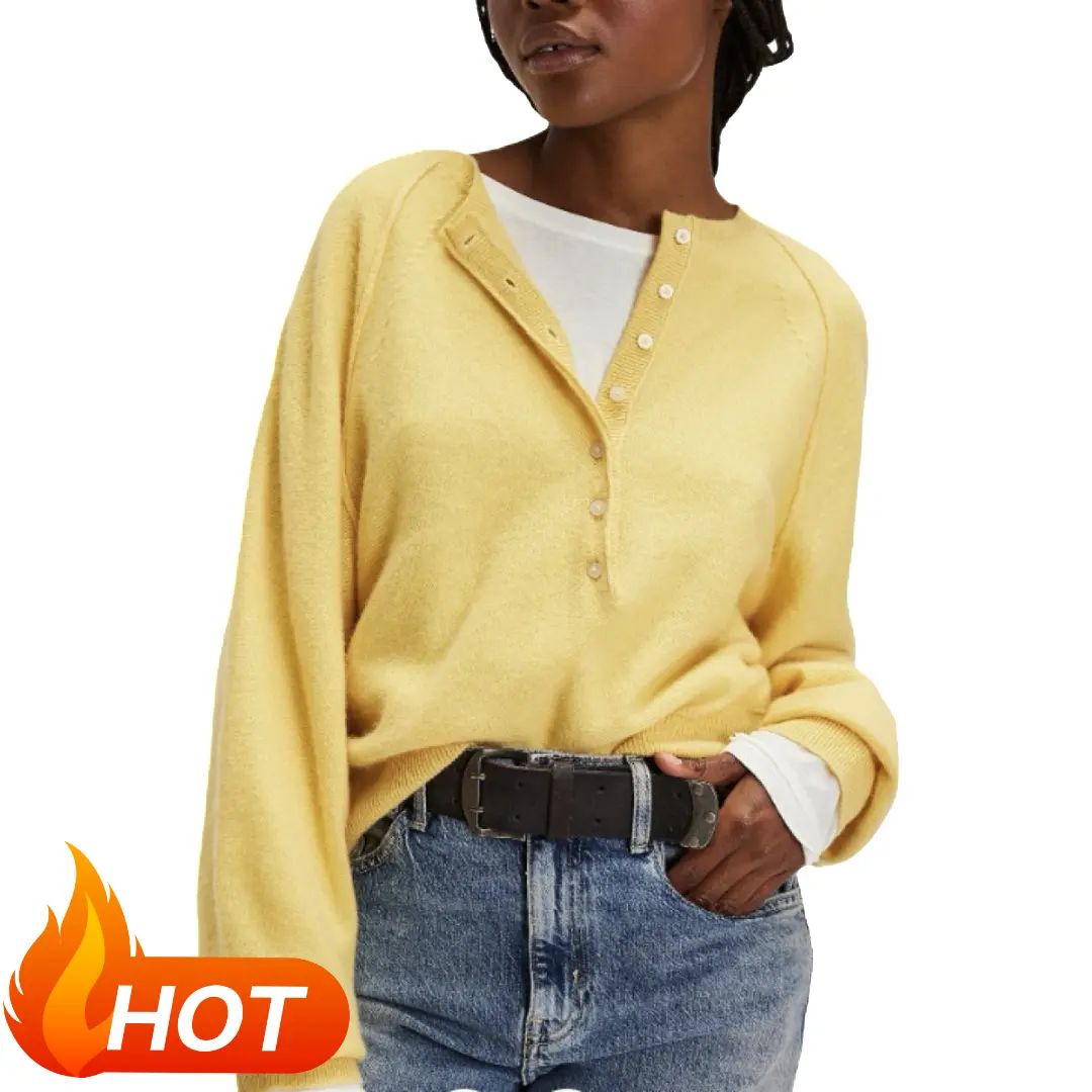 Women's Summer V-Neck Waffle Knit Top