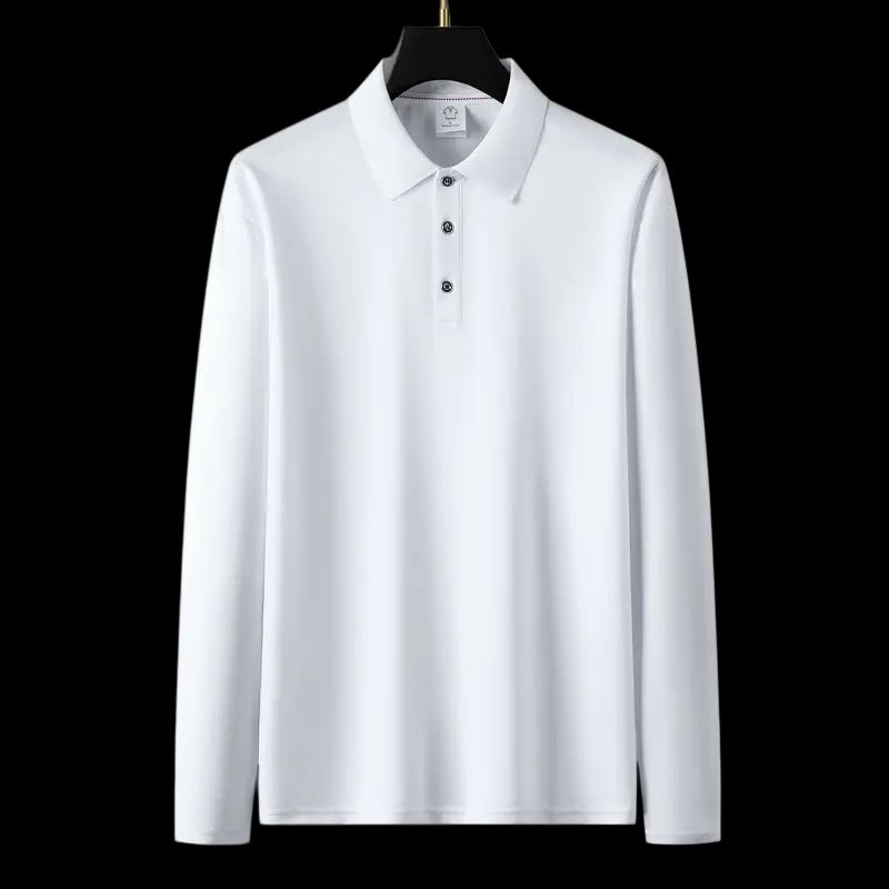 Men's 4-Pack Performance Long Sleeve Polo Shirts - Quick-Dry Athletic Golf & Tennis Tops