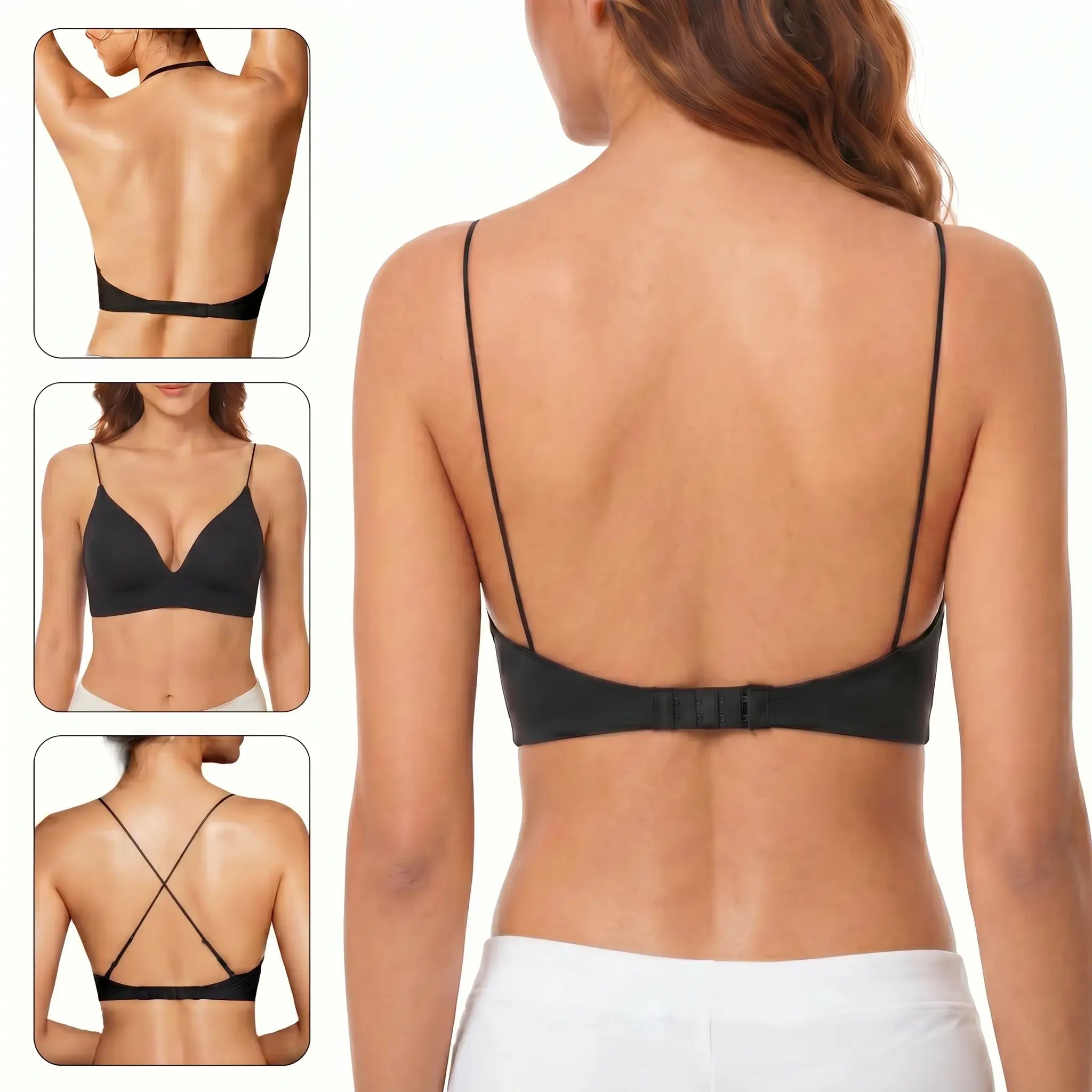 🔥🔥LAST DAY SALE 90% OFF💕 Low Back Backless Bras for Women Seamless Invisible Backless Bra