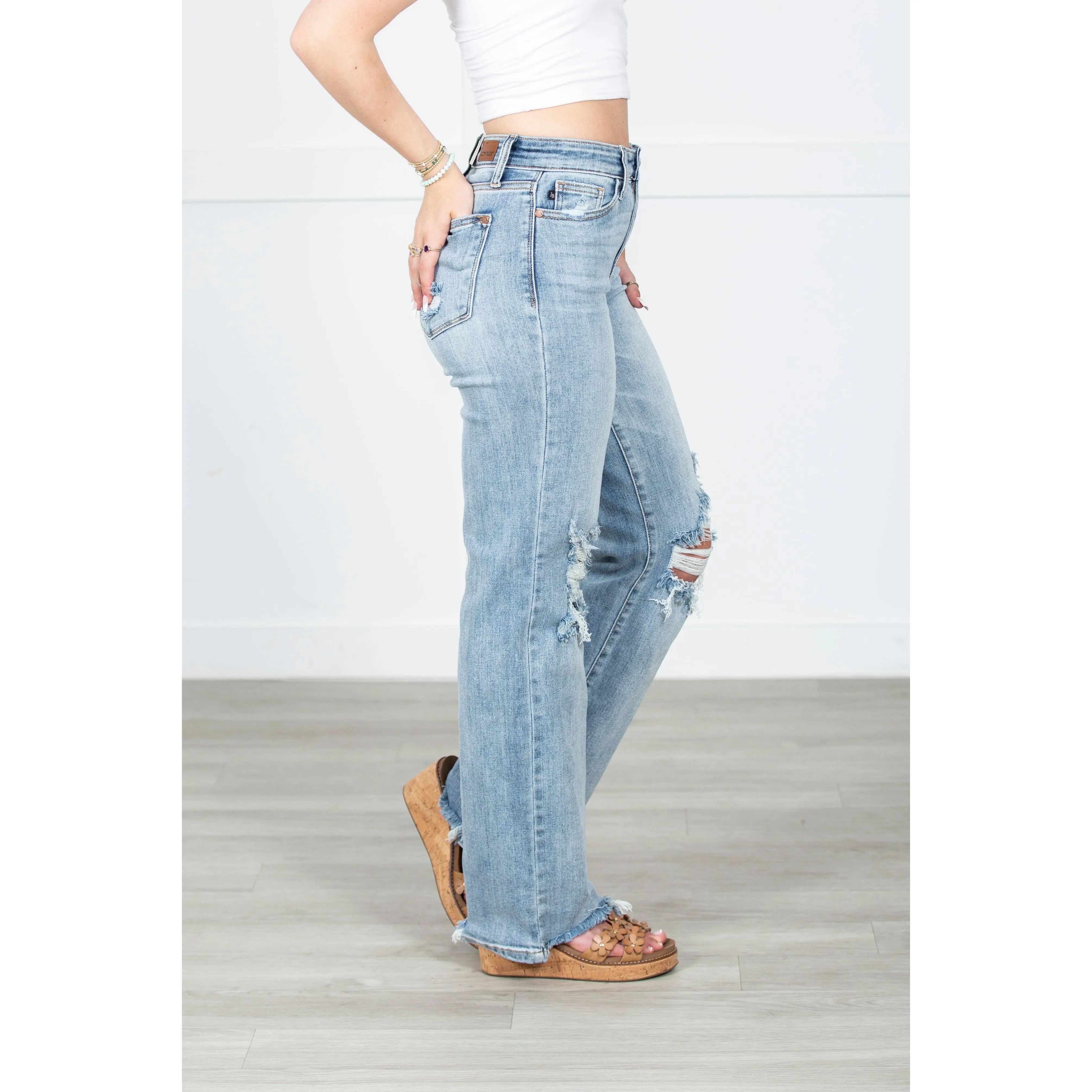 Ladies In The 90s Blue Jeans