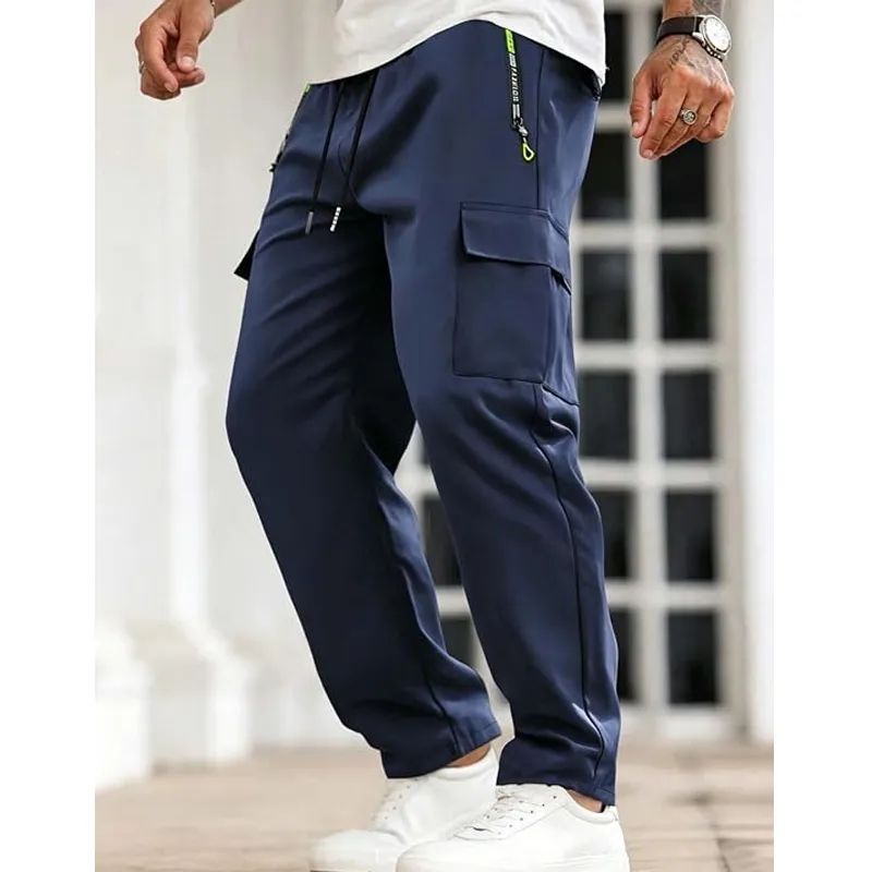 Men's Loose-Fit Multi-Pocket Plus-Size Cargo Pants
