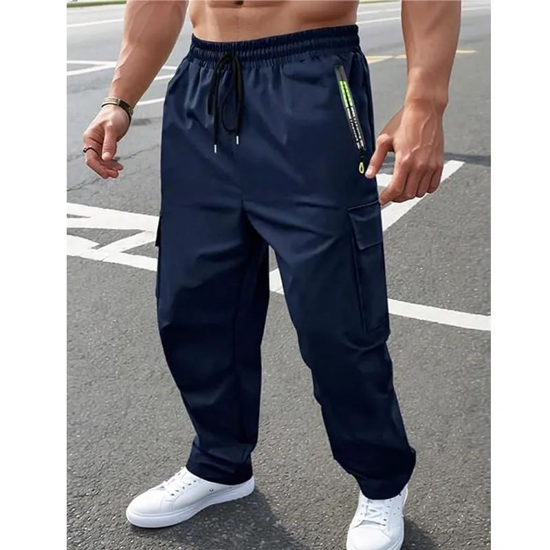 Men's Loose-Fit Multi-Pocket Plus-Size Cargo Pants