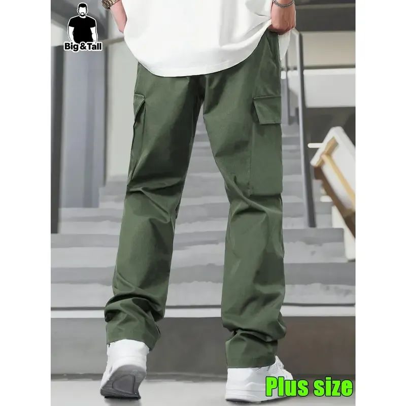 Men's Loose-Fit Multi-Pocket Plus-Size Cargo Pants