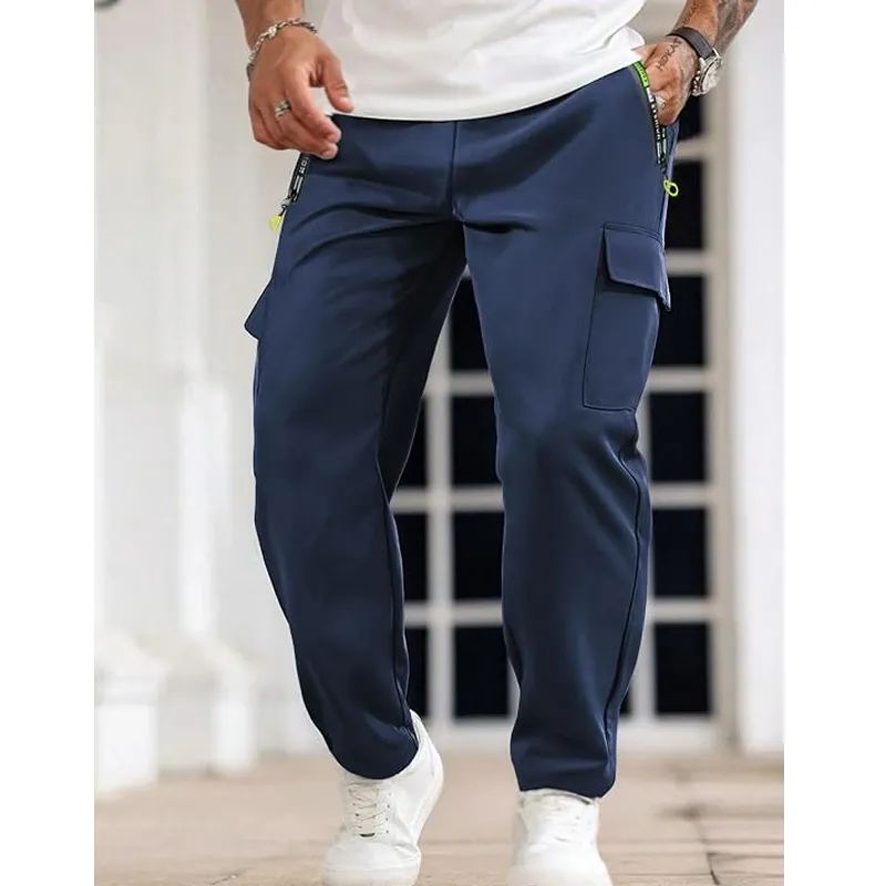 Men's Loose-Fit Multi-Pocket Plus-Size Cargo Pants