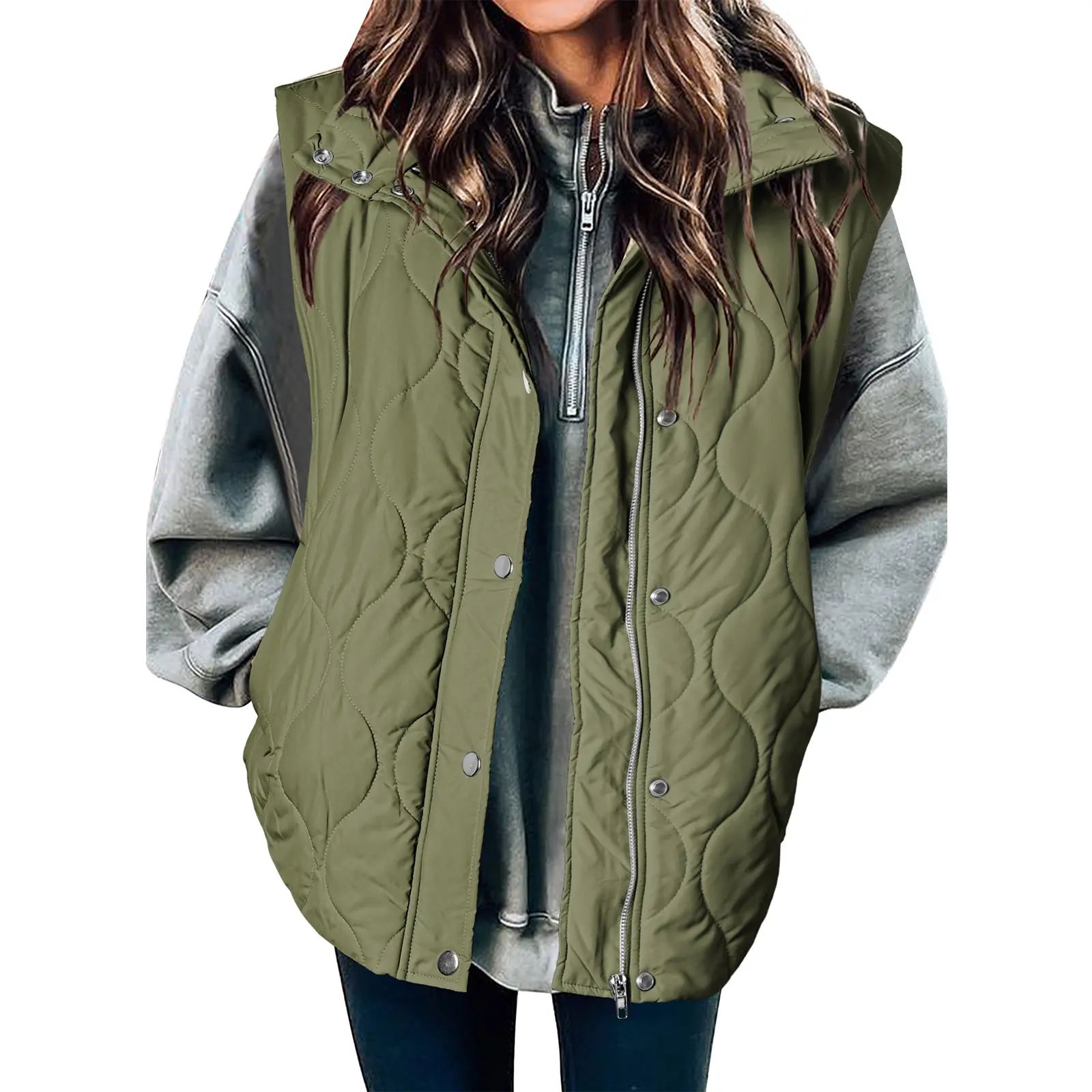 Women's Oversized Quilted Puffer Vest