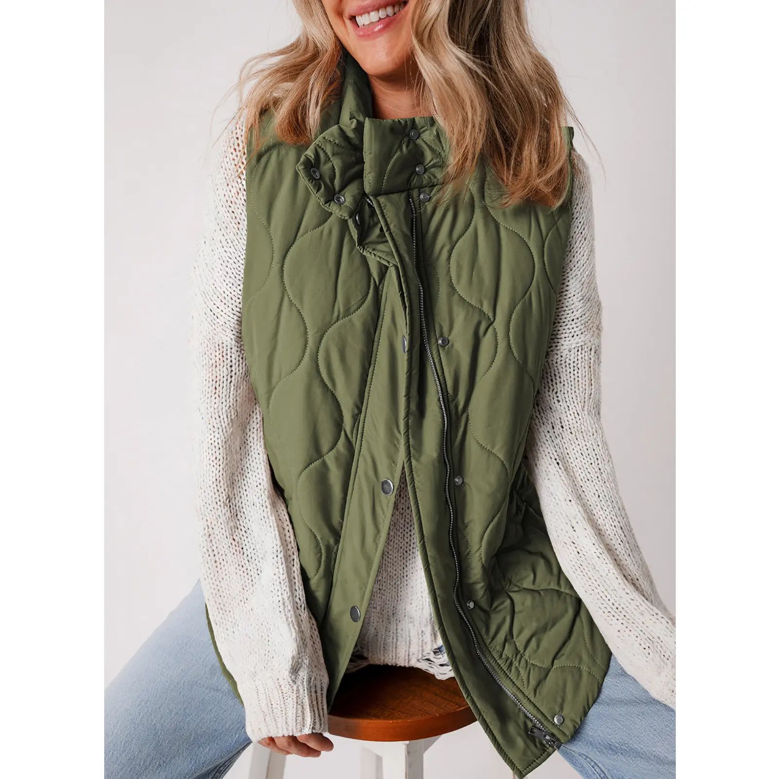 Women's Oversized Quilted Puffer Vest