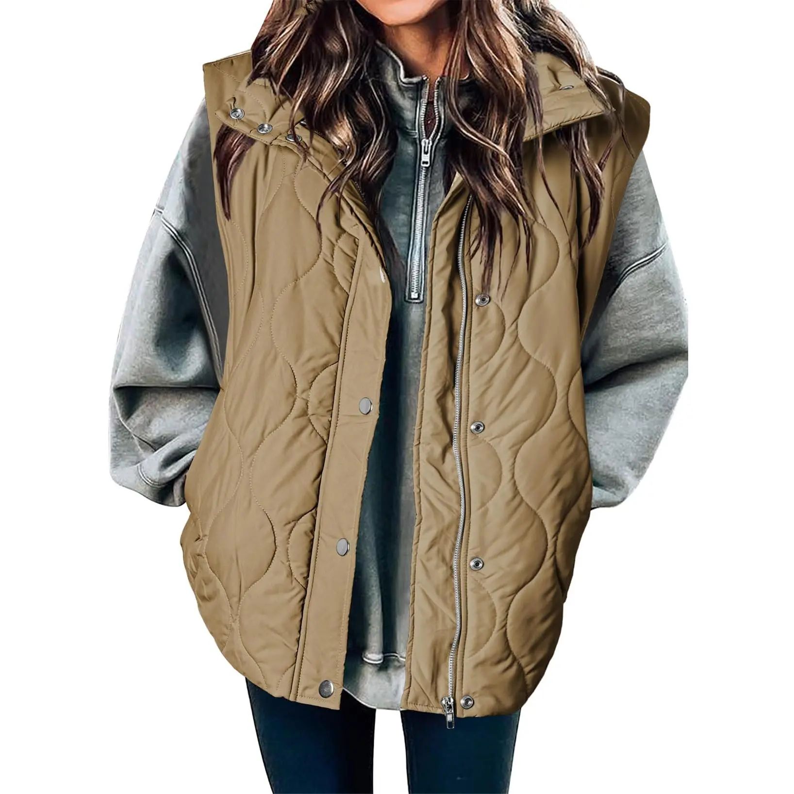 Women's Oversized Quilted Puffer Vest