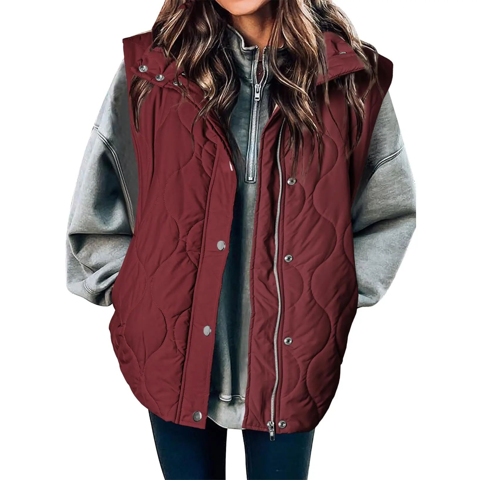 Women's Oversized Quilted Puffer Vest